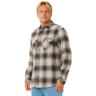 Camisa Rip Curl Count Flannel Brown Blue Importada