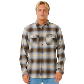 Camisa Rip Curl Count Flannel Brown Blue Importada
