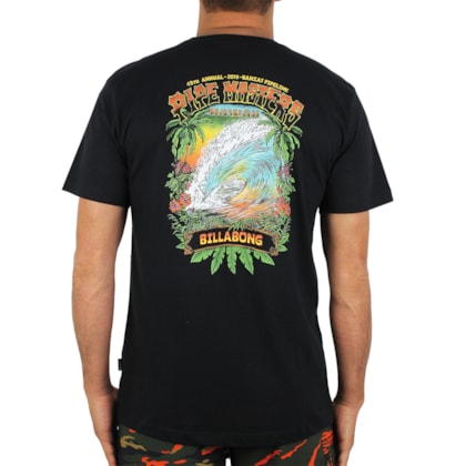 Camiseta Billabong Pipe Masters Tube Preta Camiseta Billabong Pipe Masters Tube Preta