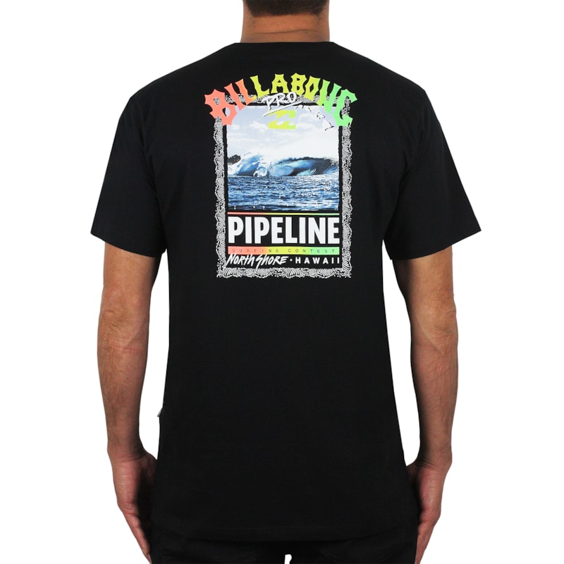 Camiseta Billabong Pipeline Poster Black Surf Alive Camiseta Billabong Pipeline Poster Black Surf Alive