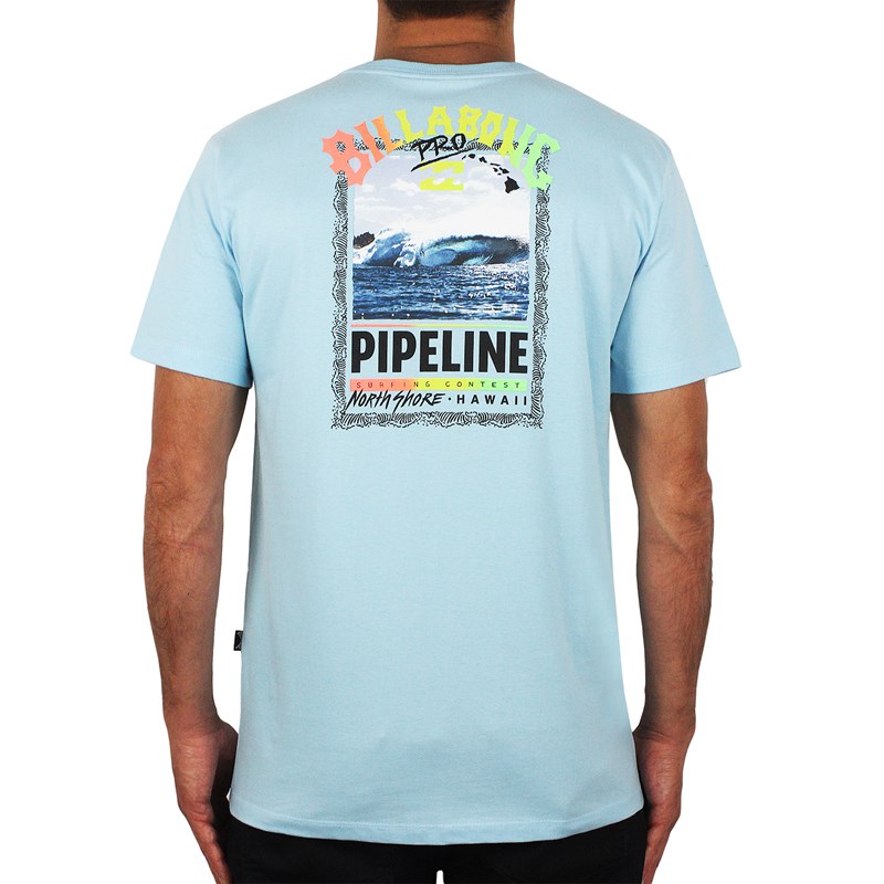 Camiseta Billabong Pipeline Poster Light Blue