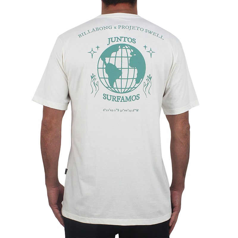 Camiseta Billabong Swell White - l  Camiseta billabong, Billabong, Camiseta