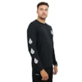 Camiseta de Lycra Volcom Iconic Stone Manga Longa Preta