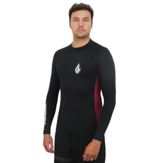 Camiseta de Lycra Volcom Lido Solid Preta
