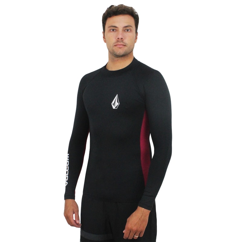 Camiseta de Lycra Volcom Lido Solid Preta