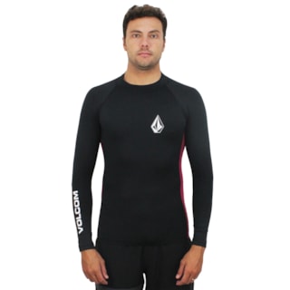 Camiseta de Lycra Volcom Lido Solid Preta