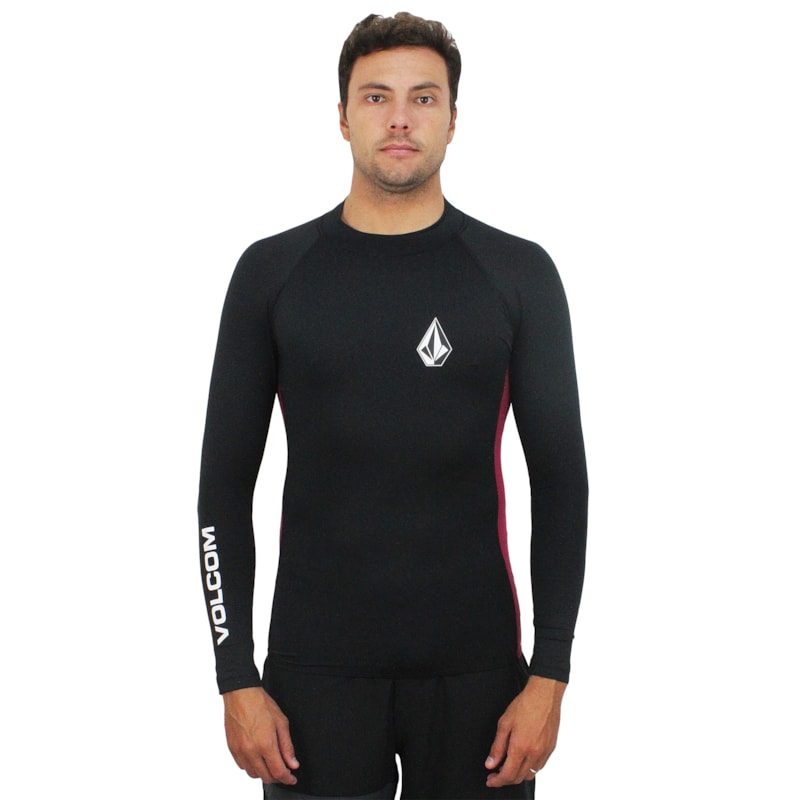 Camiseta de Lycra Volcom Lido Solid Preta