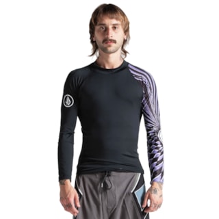 Camiseta de Lycra Volcom Spiral Stone Preta