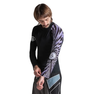 Camiseta de Lycra Volcom Spiral Stone Preta