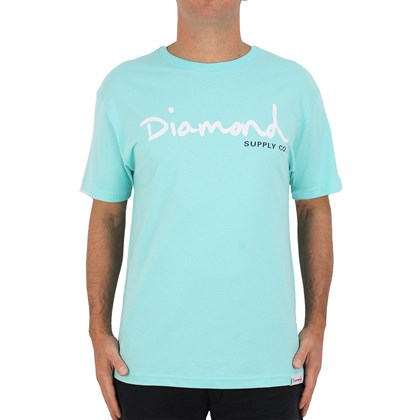 Camiseta Diamond Supply OG Script Blue