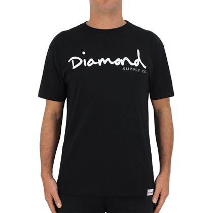 Camiseta Extra Grande Diamond OG Script Black