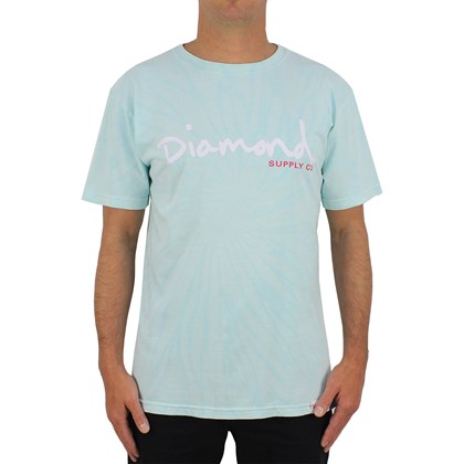 Camiseta Extra Grande Diamond OG Script Diamond Blue