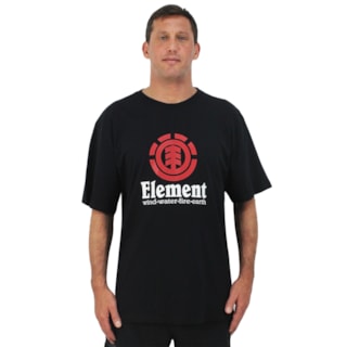 Camiseta Extra Grande Element Vertical Preta