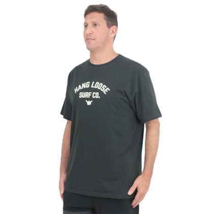 Camiseta Extra Grande Hang Loose College Chumbo Camiseta Extra Grande Hang Loose College Chumbo