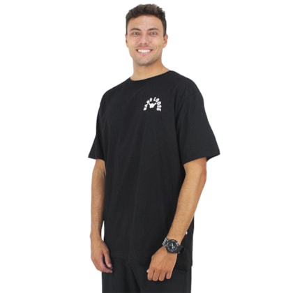 Camiseta Extra Grande Hang Loose Company Preta Camiseta Extra Grande Hang Loose Company Preta