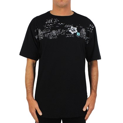 Camiseta Extra Grande Hang Loose Hibiscus Black