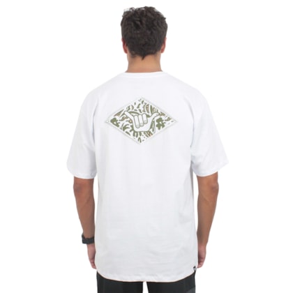 Camiseta Extra Grande Hang Loose Leaf Logo Branca