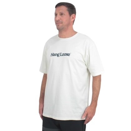 Camiseta Extra Grande Hang Loose Typo Off White