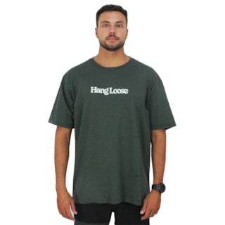 Camiseta Extra Grande Hang Loose Typo Verde
