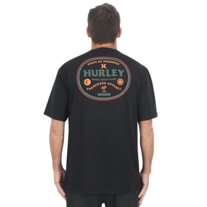 Camiseta Extra Grande Hurley Bottle Over Black