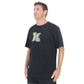 Camiseta Extra Grande Hurley Icon Monster Over Black