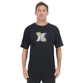 Camiseta Extra Grande Hurley Icon Monster Over Black