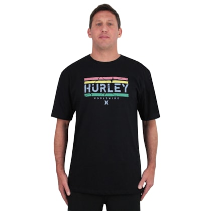 Camiseta Extra Grande Hurley Jam Over Preta