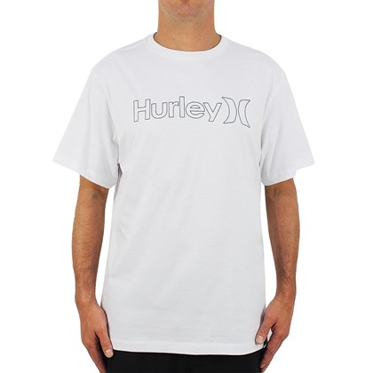 Camiseta Extra Grande Hurley One & Only Outline White