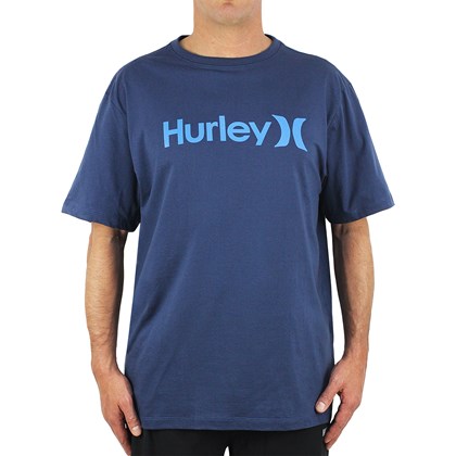 Camiseta Extra Grande Hurley One & Only Solid Marinho