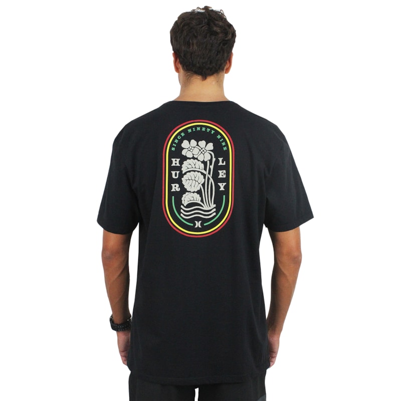 Camiseta Extra Grande Hurley Roots Black