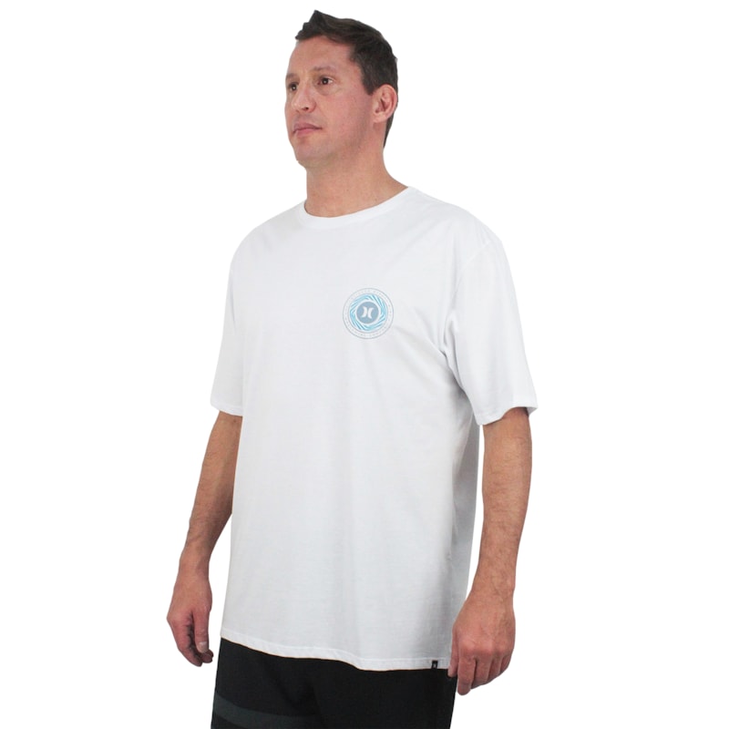 Camiseta Extra Grande Hurley Spiral Branco