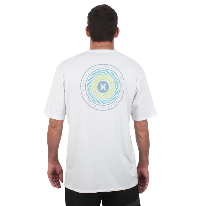 Camiseta Extra Grande Hurley Spiral Branco