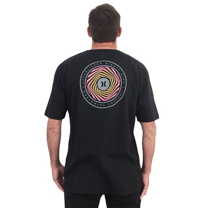 Camiseta Extra Grande Hurley Spiral Preto