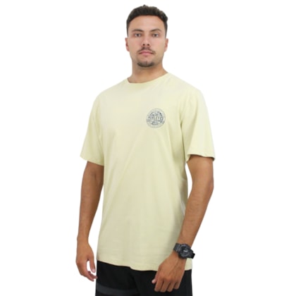 Camiseta Extra Grande Hurley Sticker Bege