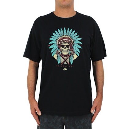 Camiseta Extra Grande Natural Art Design Skull Black Camiseta Extra Grande Natural Art Design Skull Black