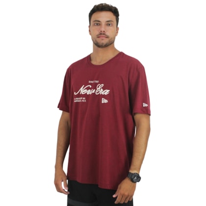 Camiseta Extra Grande New Era Heritage Branded Dark Red