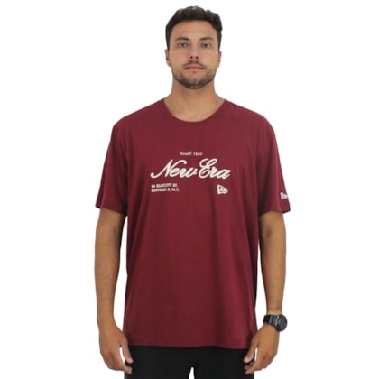 Camiseta Extra Grande New Era Heritage Branded Dark Red
