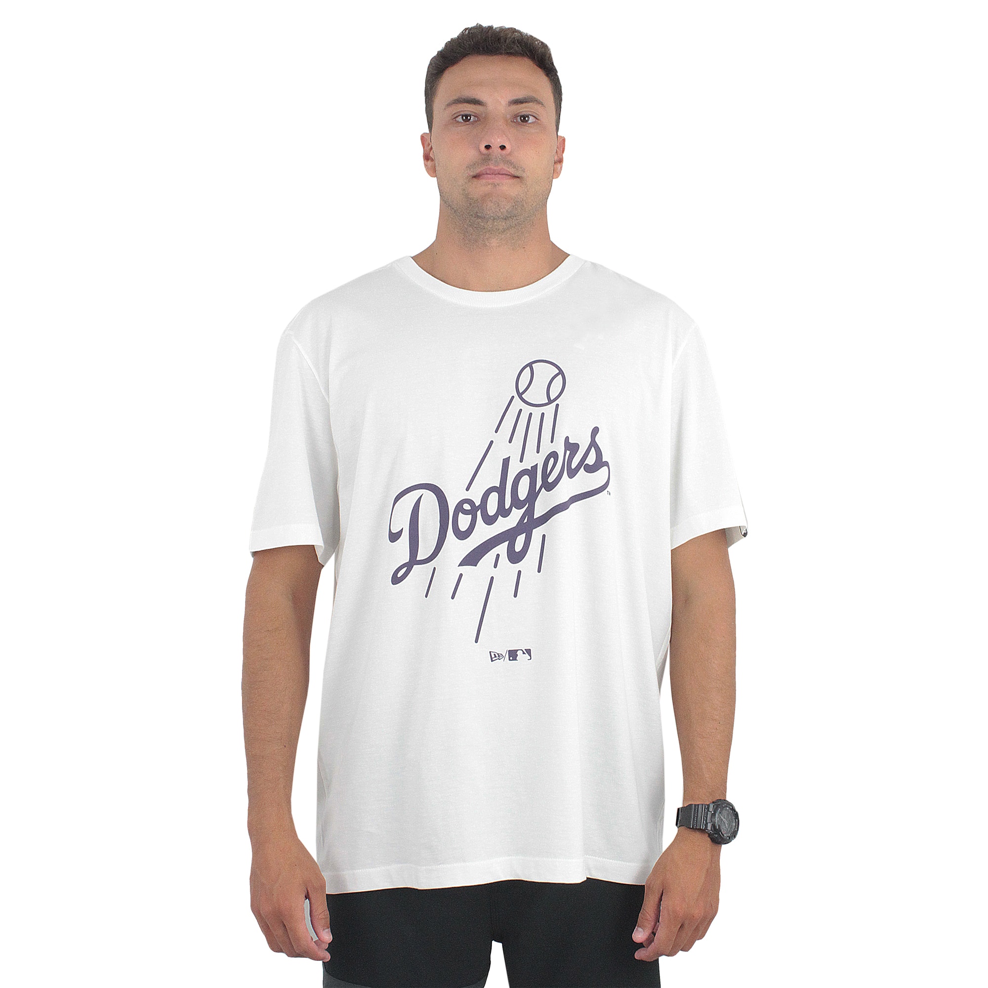 Camiseta Extra Grande New Era Sunset MLB Los Angeles Dodgers Off White