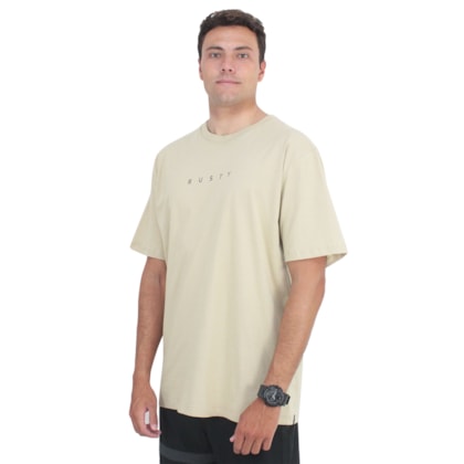 Camiseta Extra Grande Rusty Short Cut Areia Camiseta Extra Grande Rusty Short Cut Areia