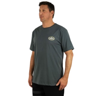 Camiseta Extra Grande Volcom Clean Sweep Lead Gray