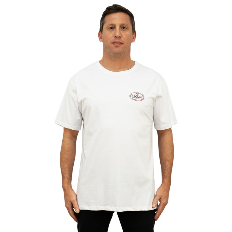 Camiseta Extra Grande Volcom Clean Sweep White