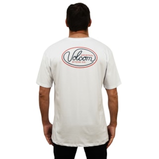 Camiseta Extra Grande Volcom Clean Sweep White