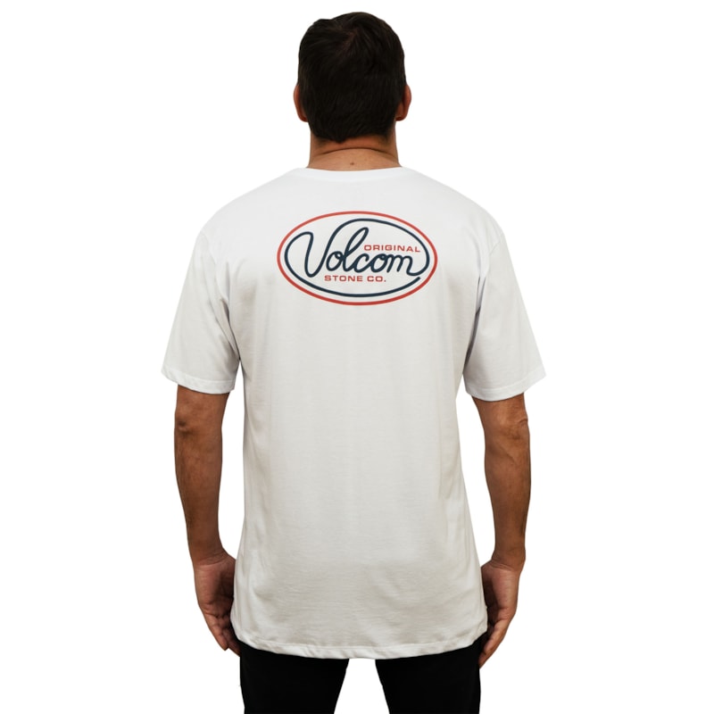 Camiseta Extra Grande Volcom Clean Sweep White