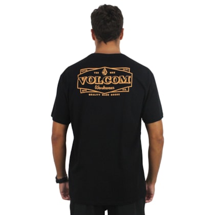 Camiseta Extra Grande Volcom Workwear Union Black