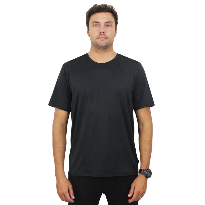 Camiseta Florence UV Manga Curta Preta