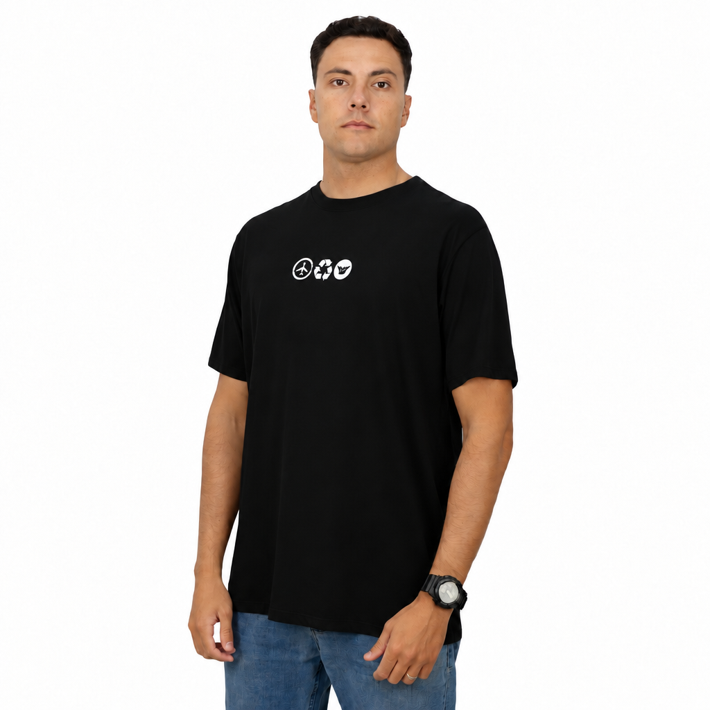 Camiseta Hang Loose Hawaii Preta