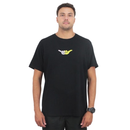 Camiseta Hang Loose Logo 90 Preta