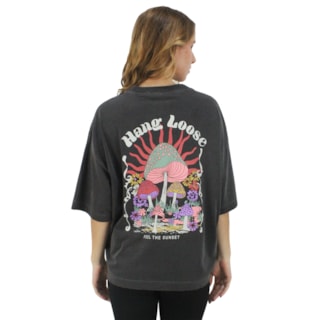 Camiseta Hang Loose Mushroom Preta