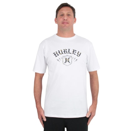 Camiseta Hurley Brasão Branca