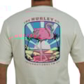 Camiseta Hurley Flamingo Off White
